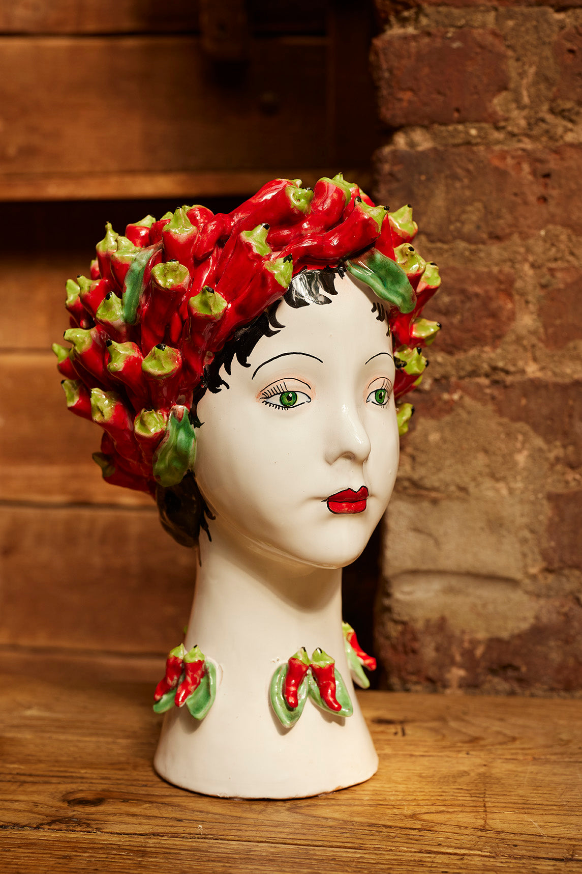Ceramic Pepper Head Vase