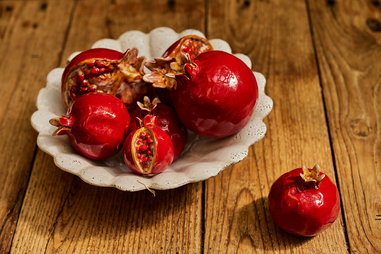 Red Ceramic Pomegranates