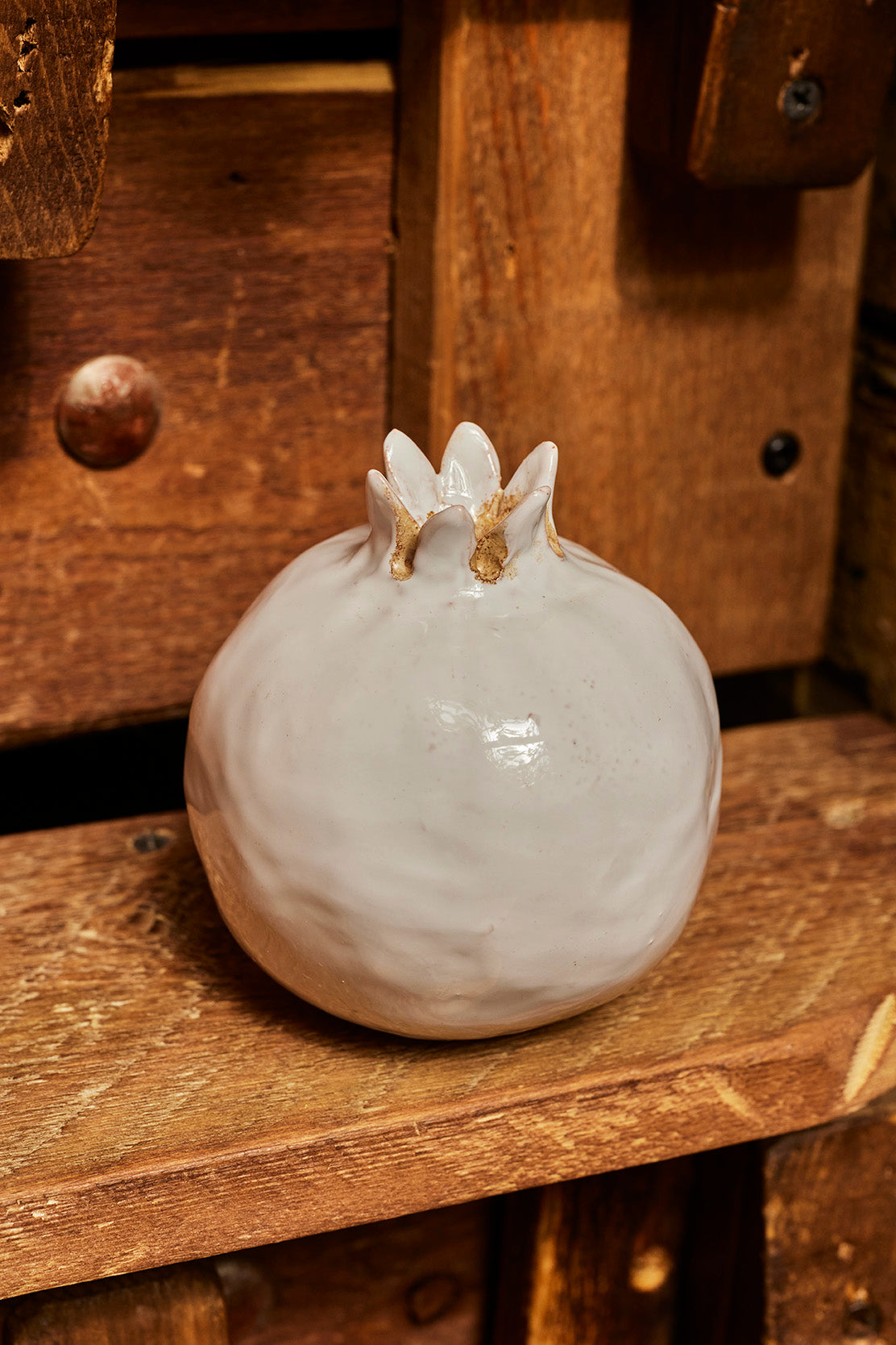 White Ceramic Pomegranates