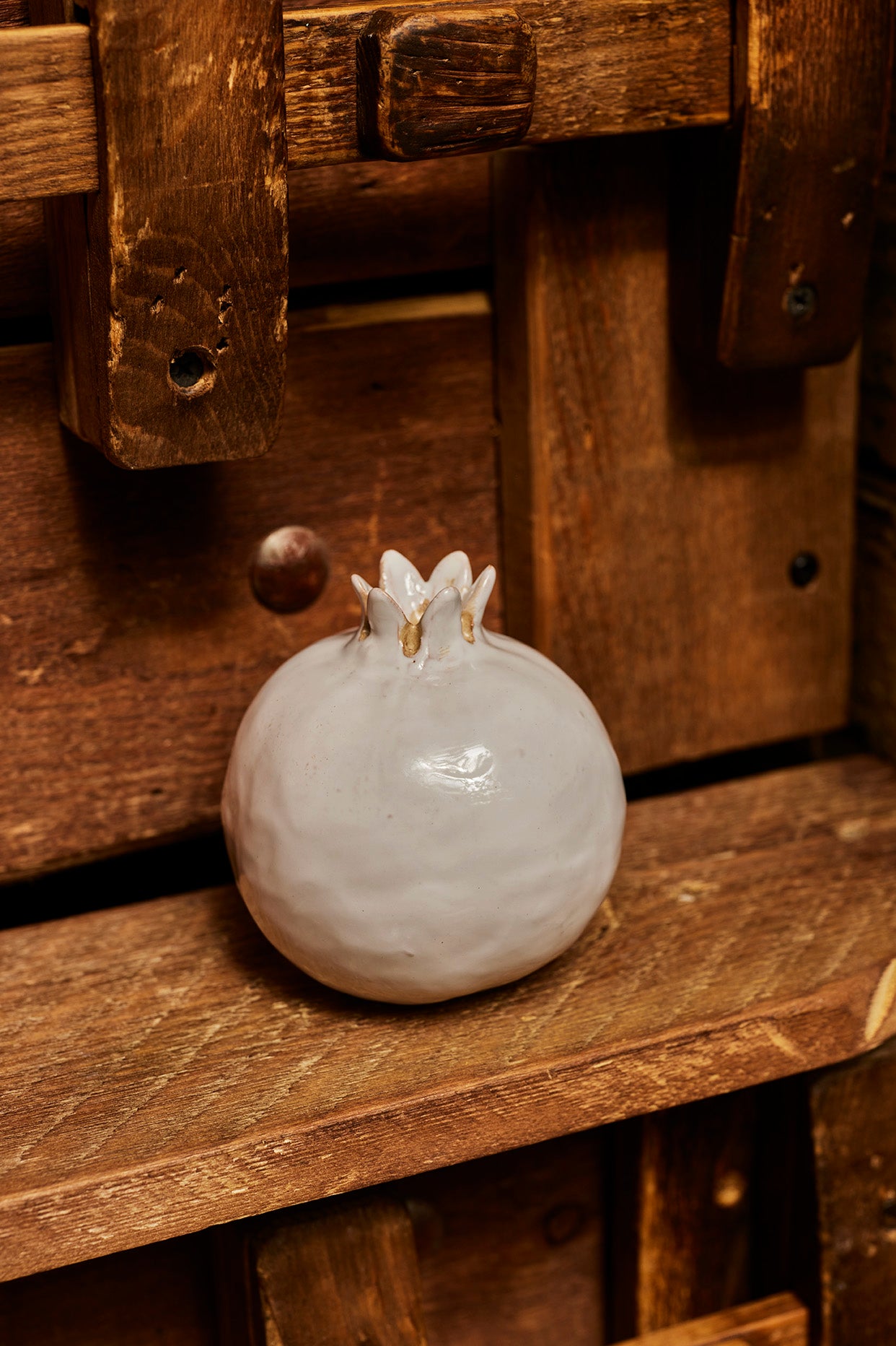 White Ceramic Pomegranates