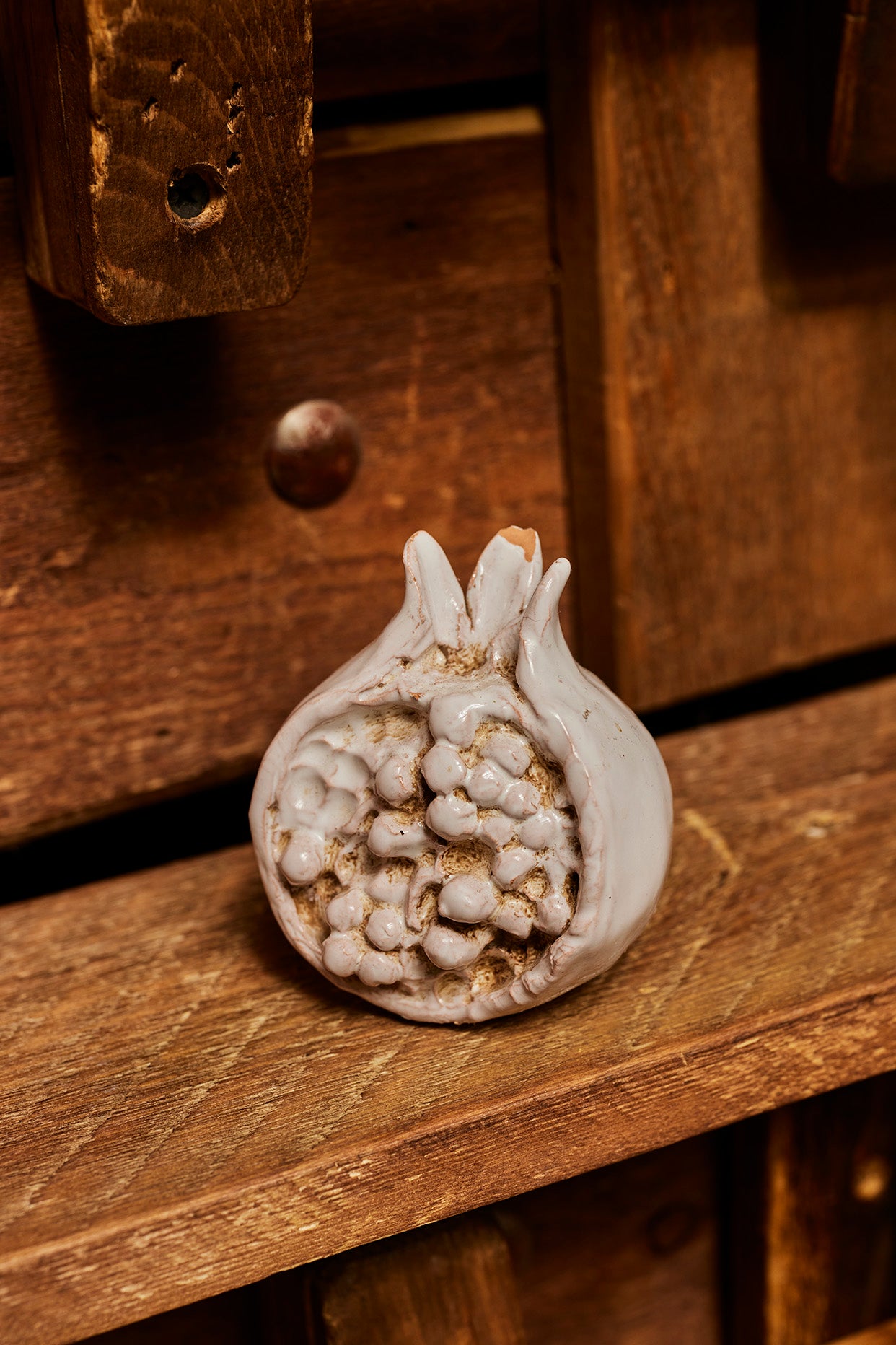 White Ceramic Pomegranates