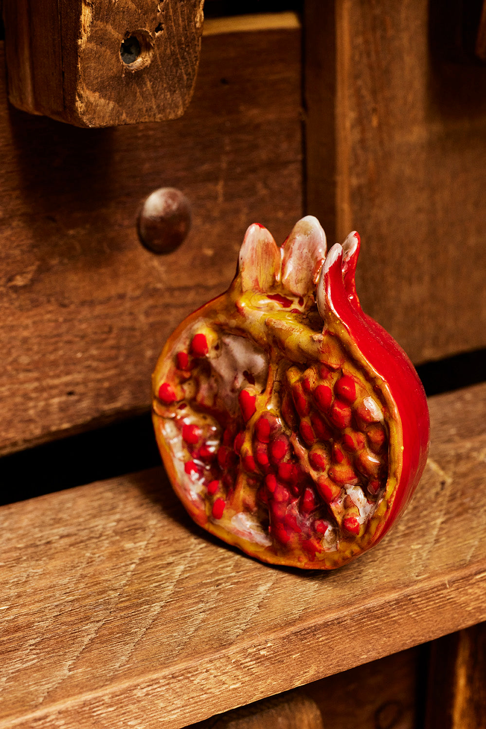 Red Ceramic Pomegranates