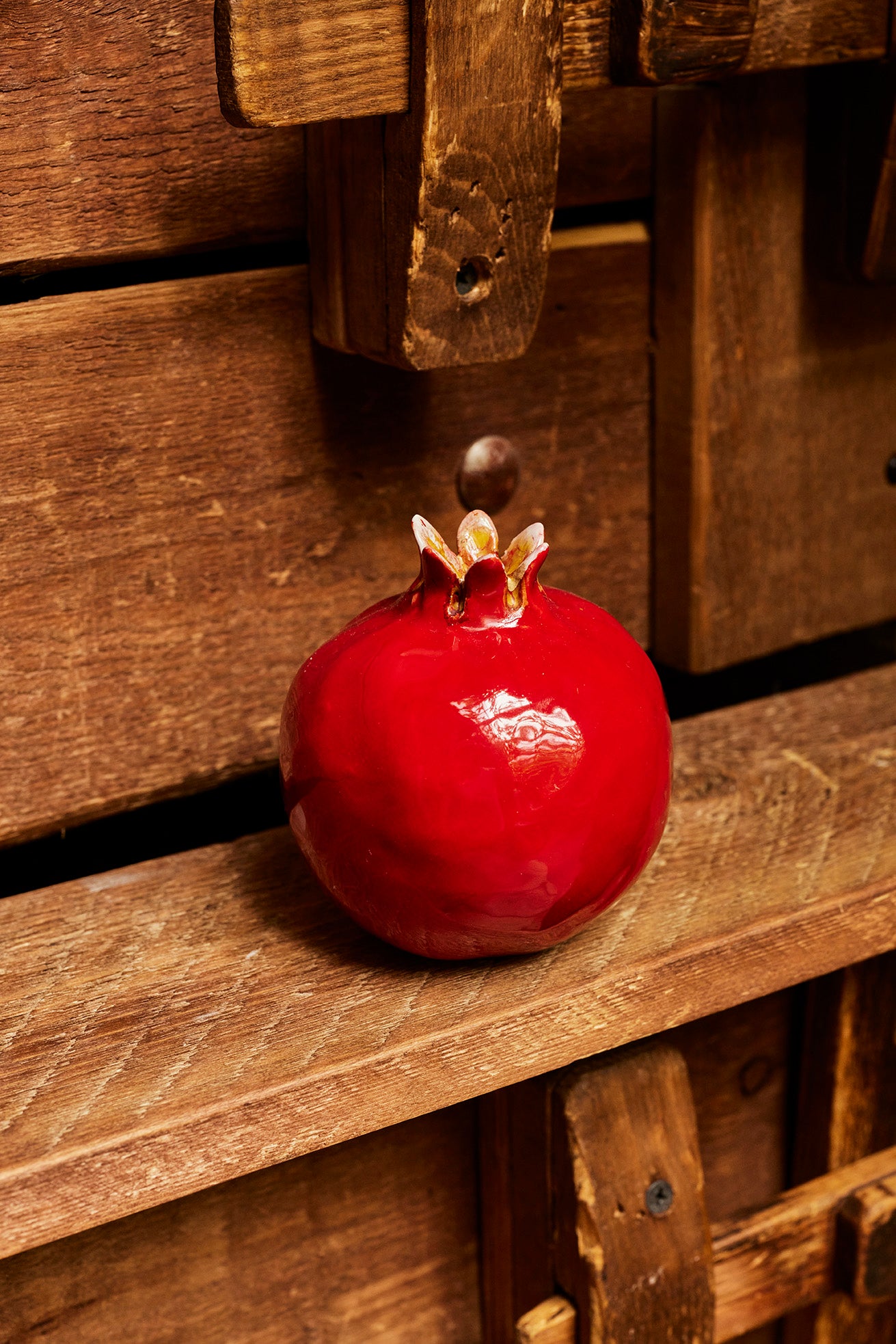 Red Ceramic Pomegranates