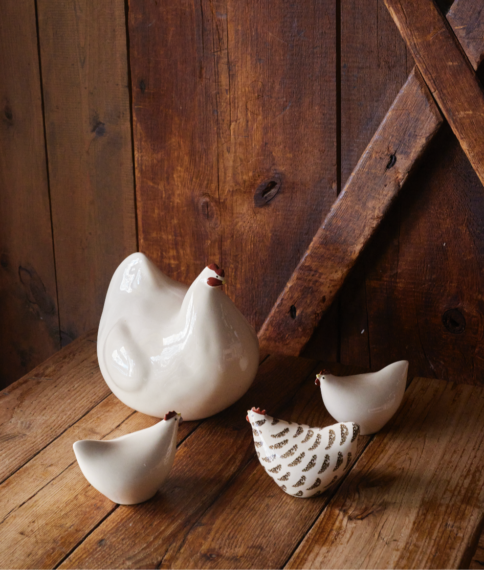 Ceramic Hens
