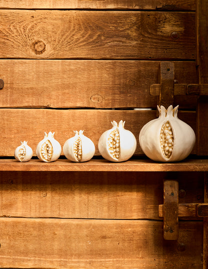 White Ceramic Pomegranates