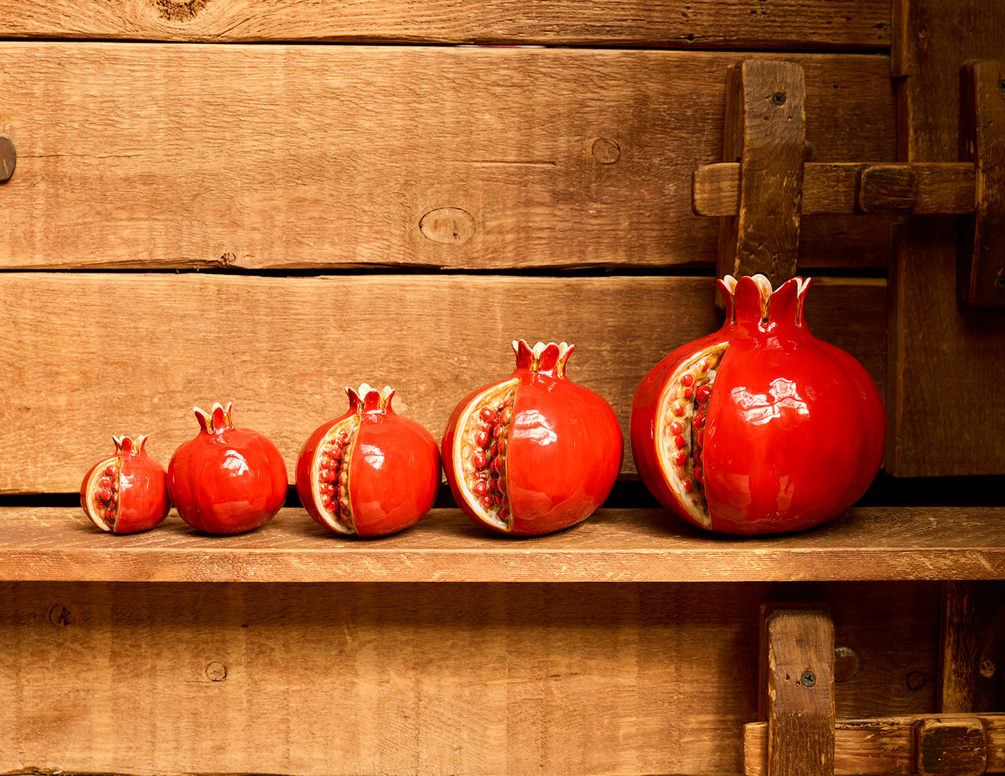 Red Ceramic Pomegranates