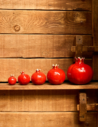 Red Ceramic Pomegranates