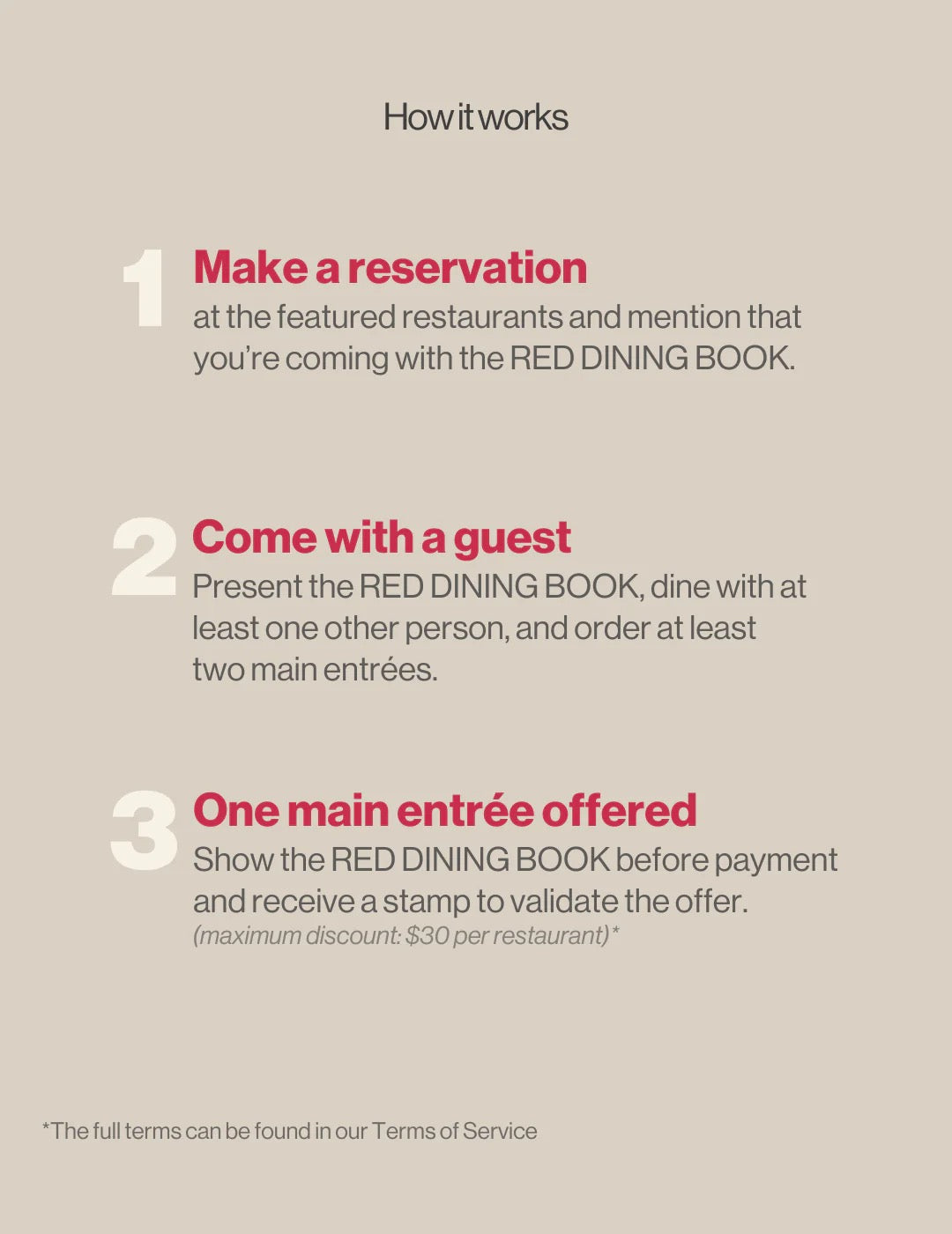 Red Dining Book | NYC 2026