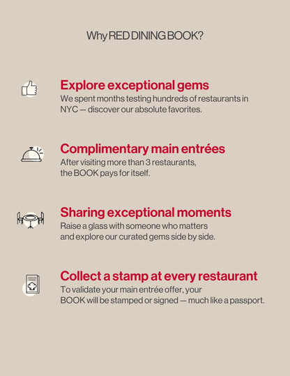 Red Dining Book | NYC 2026
