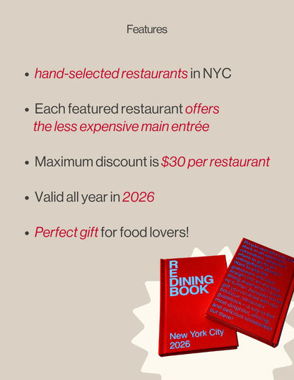 Red Dining Book | NYC 2026